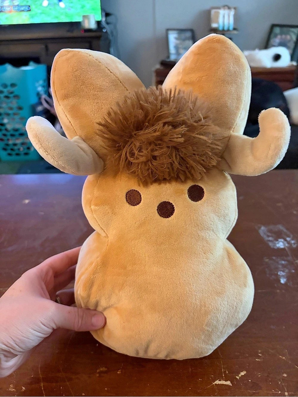Peep Plush Highland Cow Toy in Brown & Tan